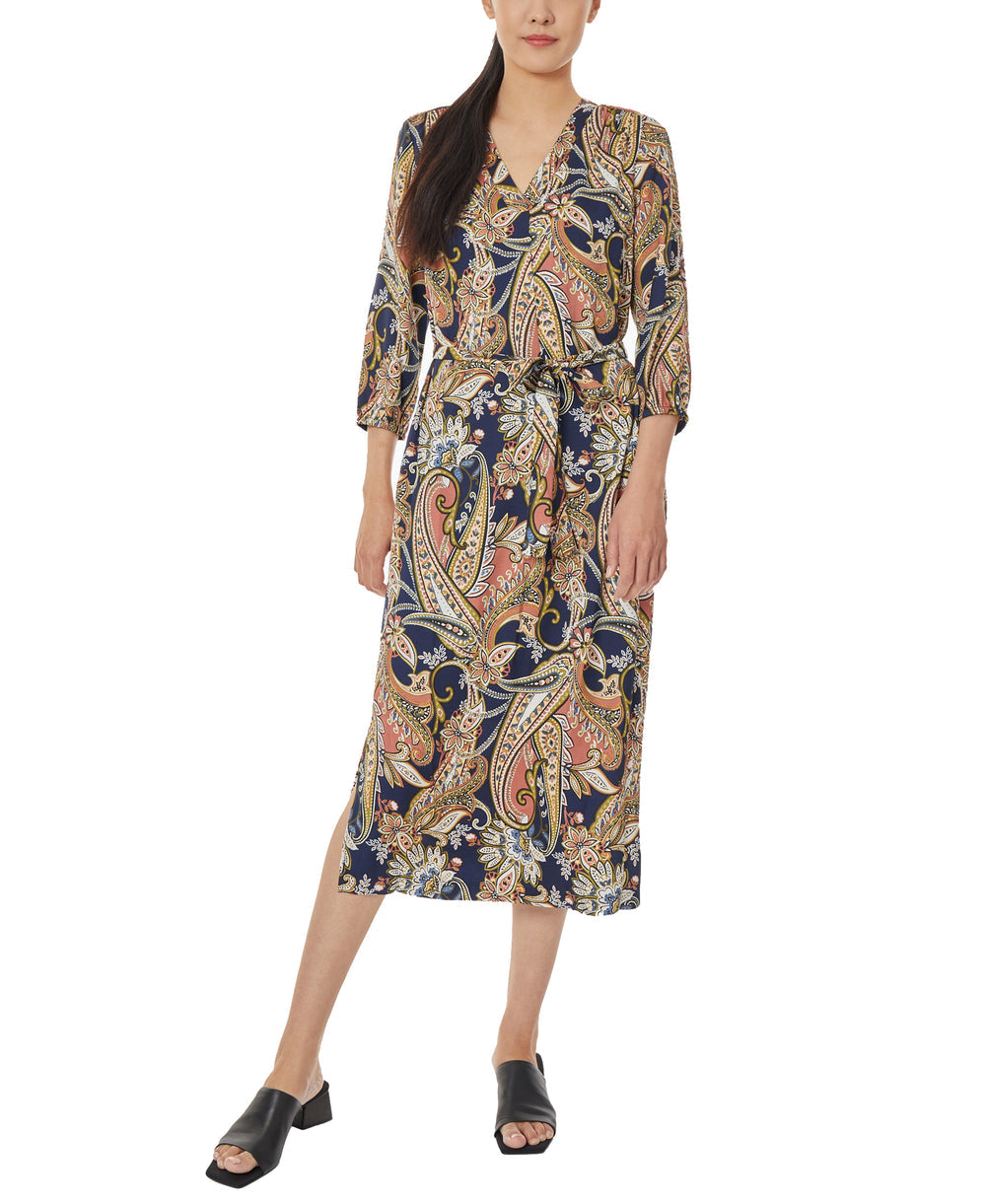 V-Neck Midi Dress with Tie Waist | Forever 21 Women