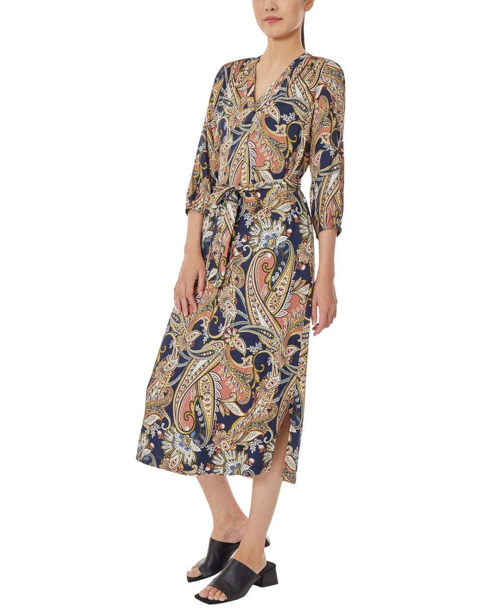 V-Neck Midi Dress with Tie Waist | Forever 21 Women