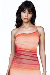 Gradient One-Shoulder Midi Dress | Forever 21 Women