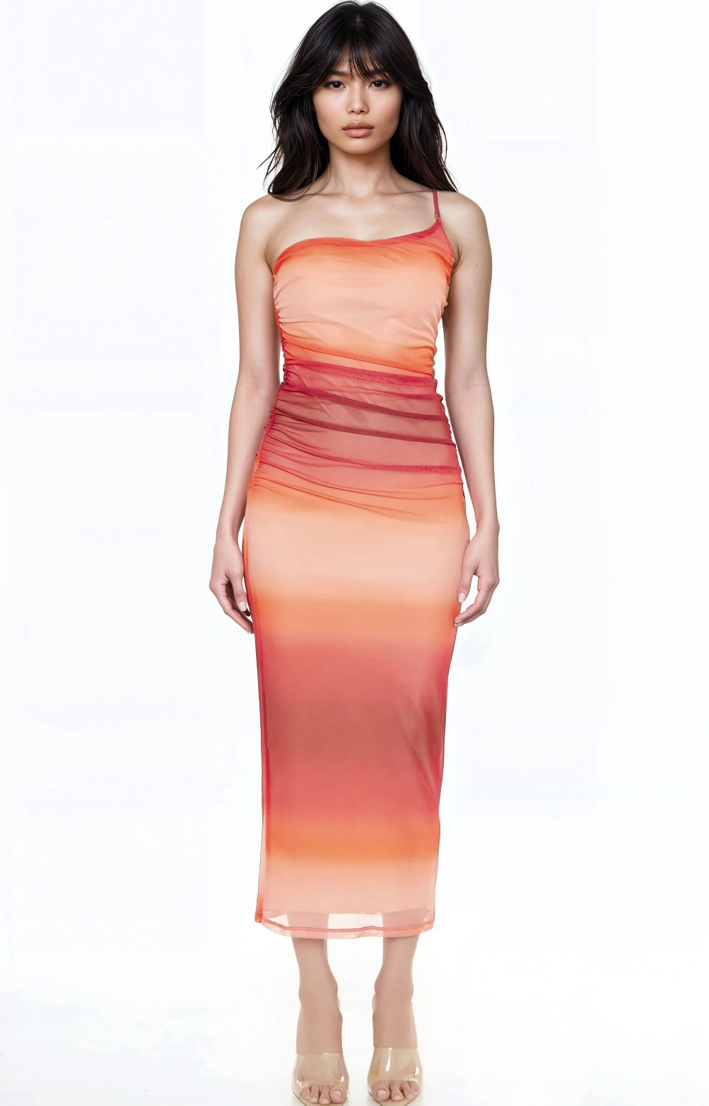 Gradient One-Shoulder Midi Dress | Forever 21 Women