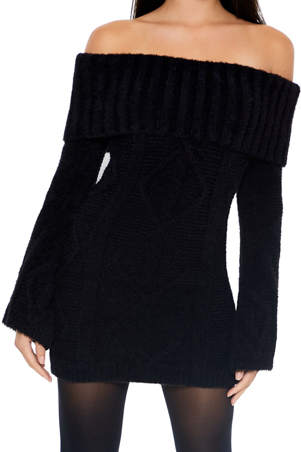 Off-the-Shoulder Mini Sweater Dress | Forever 21 Women