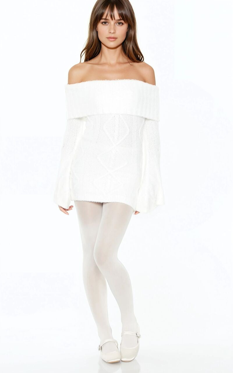 Off-the-Shoulder Mini Sweater Dress | Forever 21 Women