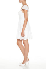 Eyelet Bustier Flounce Mini Dress | Forever 21 Women