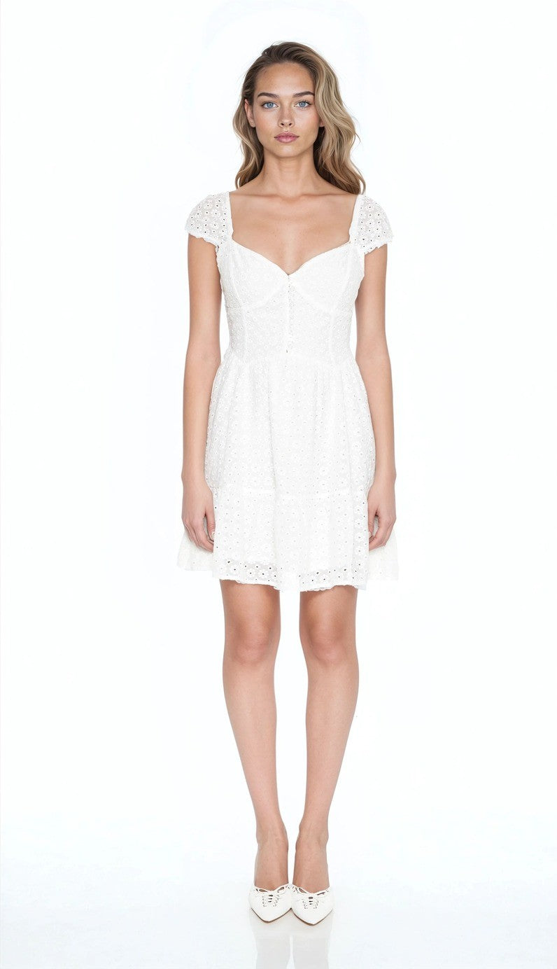 Eyelet Bustier Flounce Mini Dress | Forever 21 Women