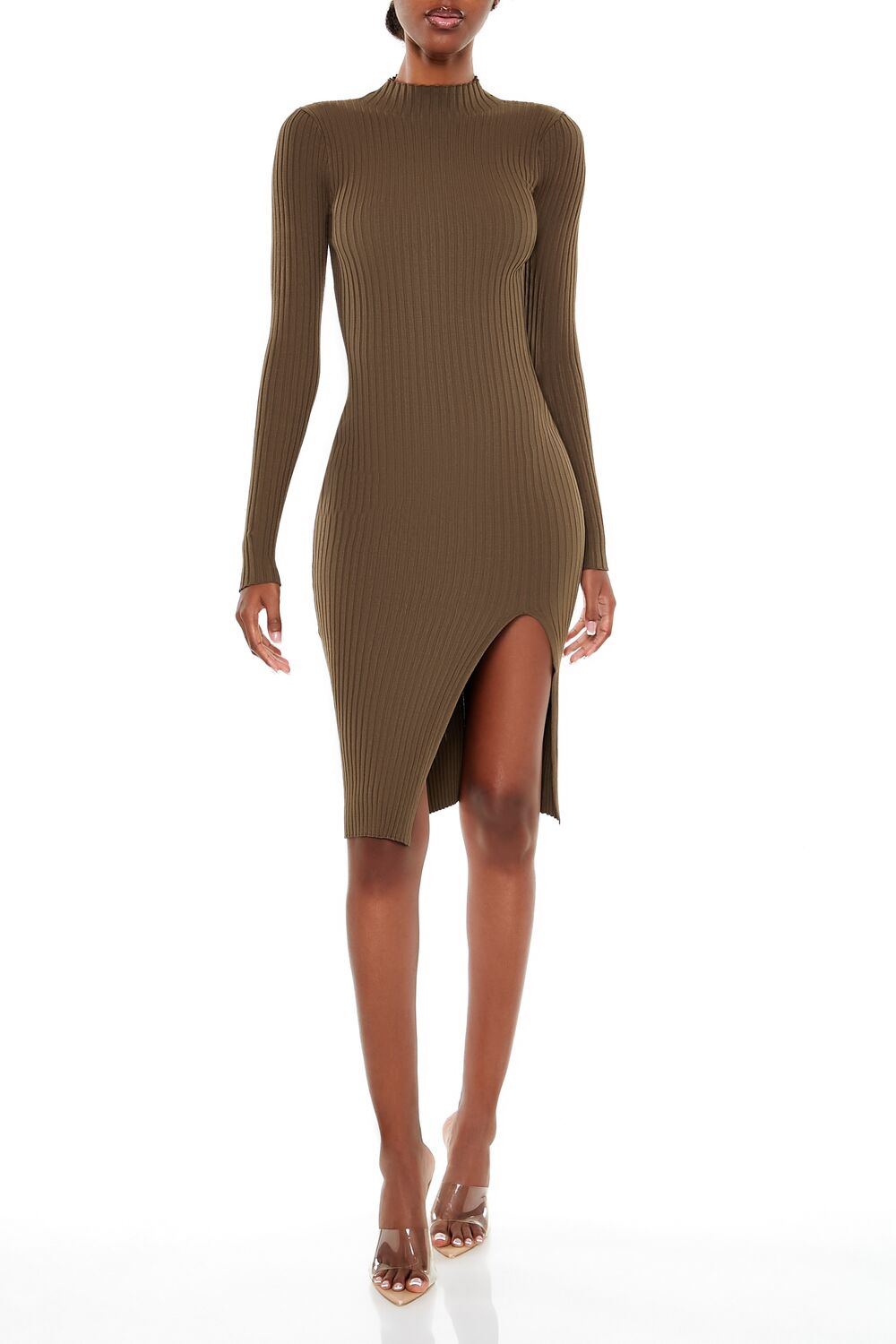 Ribbed Knit Midi Sweater Dress | Forever 21 Women