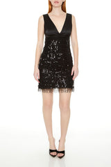 Satin & Sequin Fringe Mini Dress | Forever 21 Women