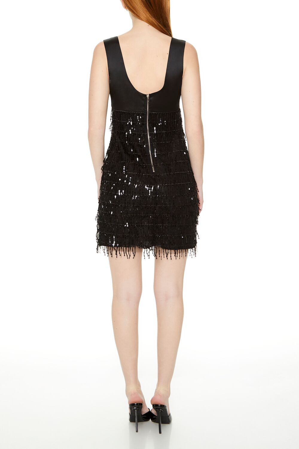 Satin & Sequin Fringe Mini Dress | Forever 21 Women
