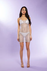 Rhinestone Fishnet Mini Dress | Forever 21 Women