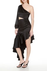 Asymmetrical One-Shoulder Midi Dress | Forever 21 Women