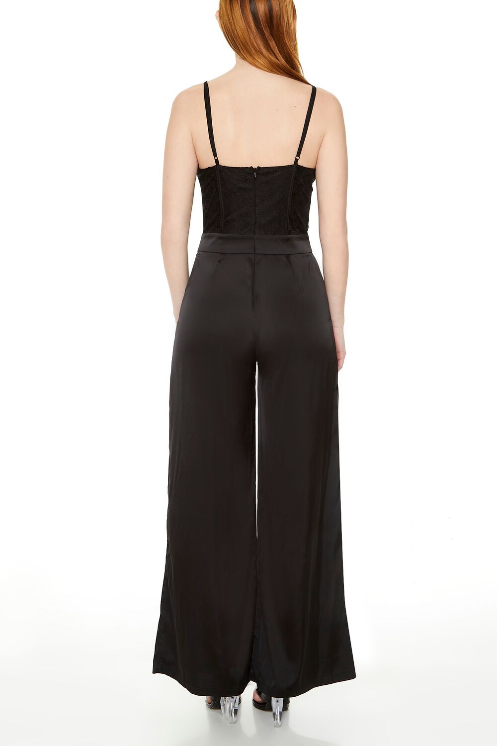 Satin & Lace Bustier Jumpsuit | Forever 21 Women