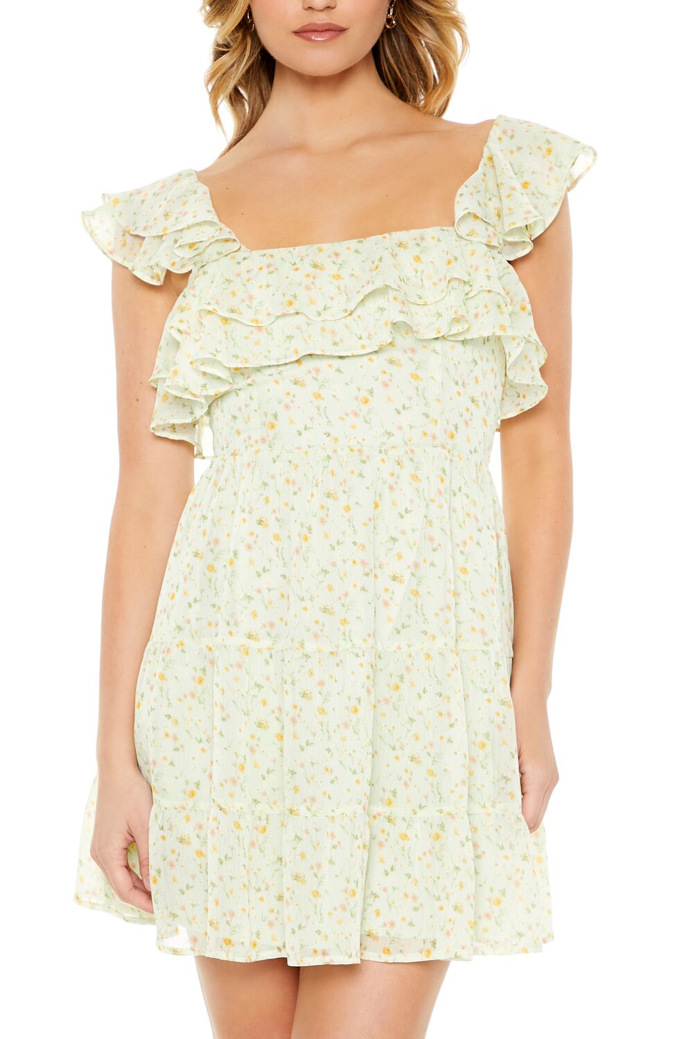 Ditsy Floral Ruffle Mini Dress | Forever 21 Women
