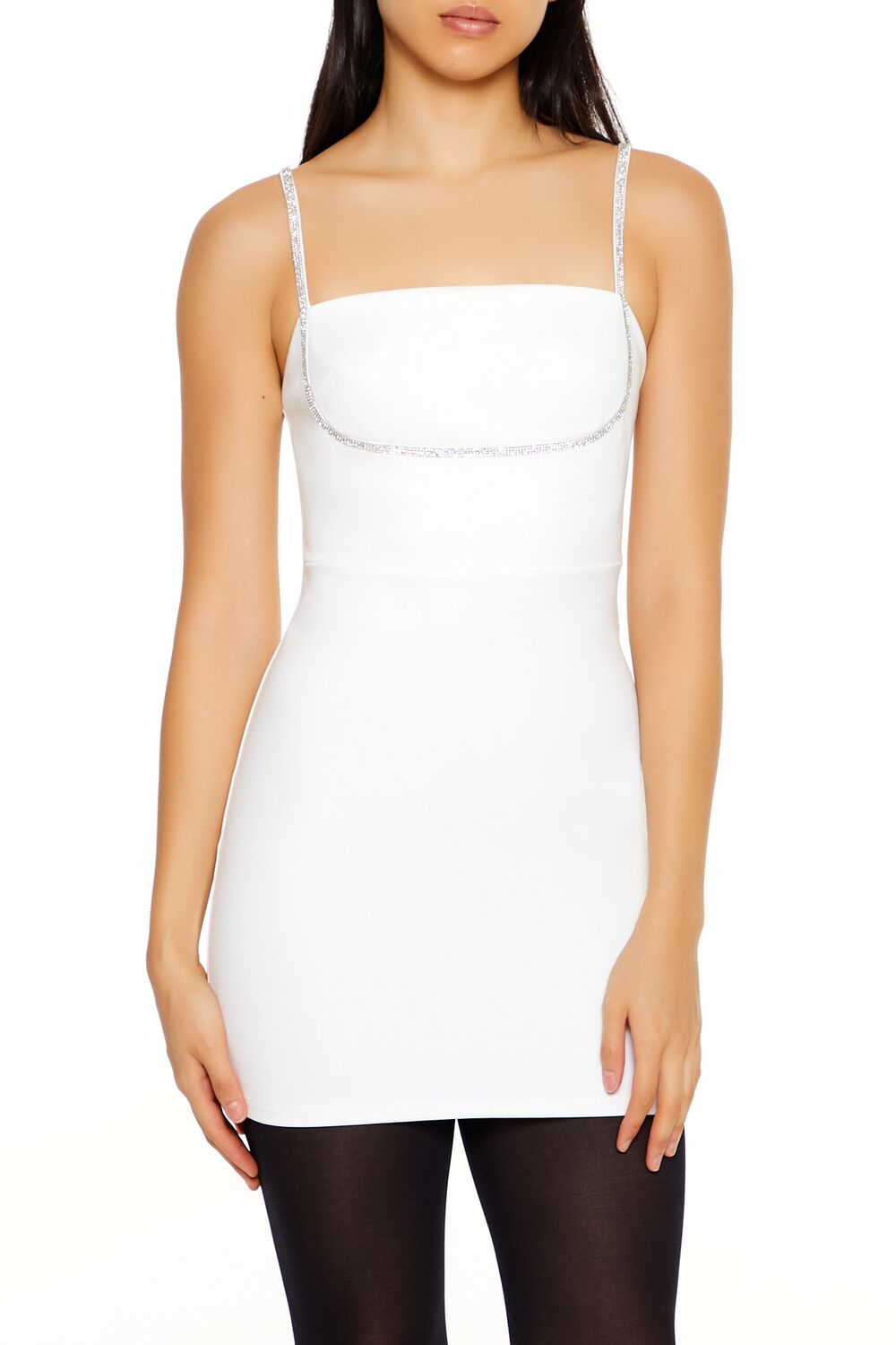 Rhinestone-Trim Cami Mini Dress | Forever 21 Women