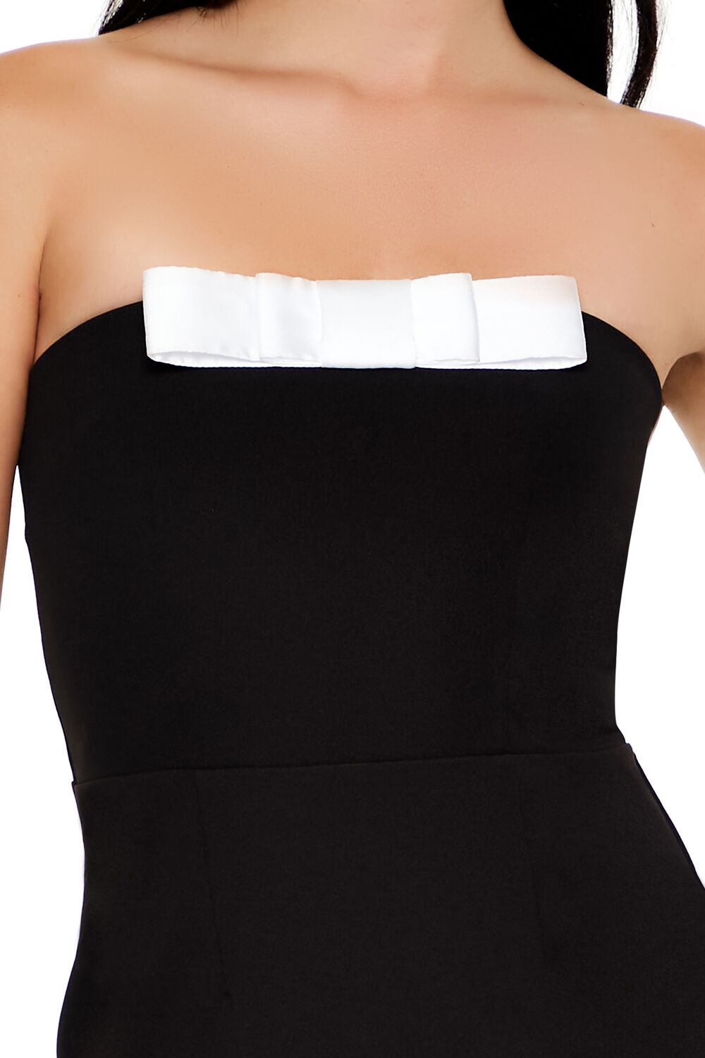 Two-Tone Bow Tube Mini Dress | Forever 21 Women