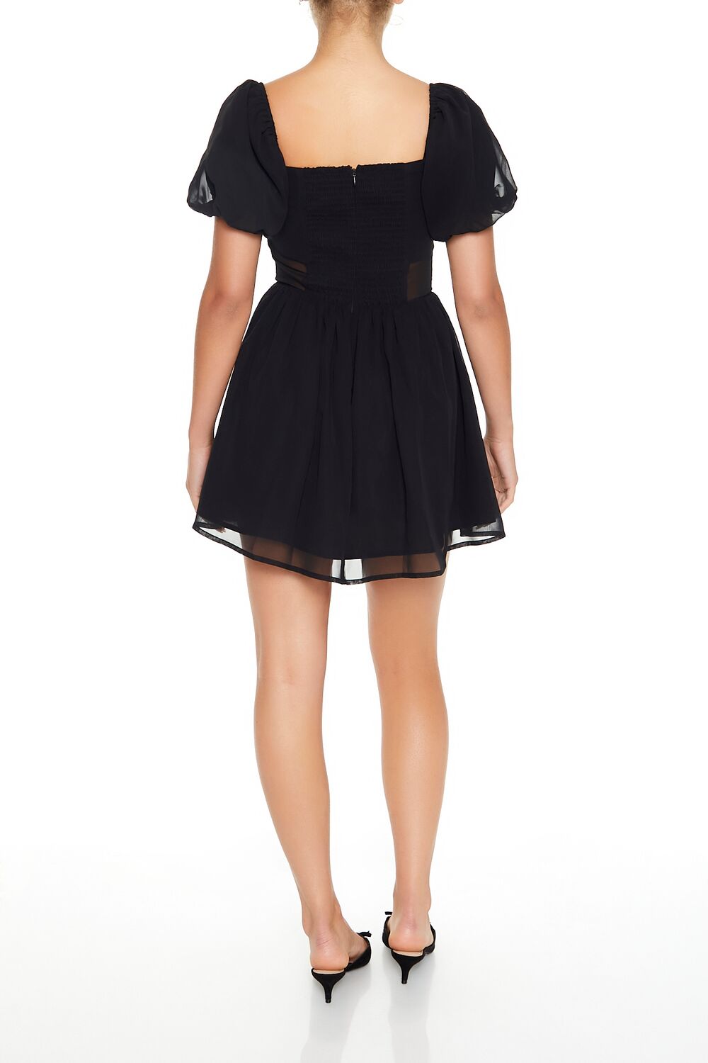 Puff-Sleeve Babydoll Mini Dress | Forever 21 Women