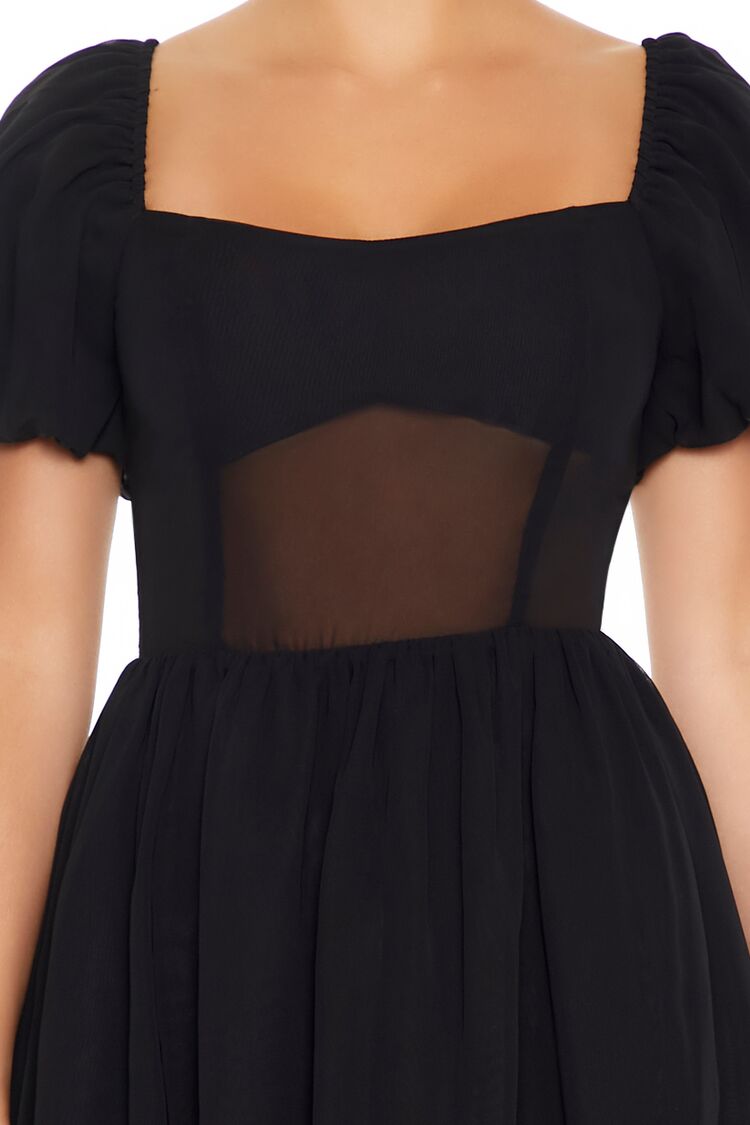 Puff-Sleeve Babydoll Mini Dress | Forever 21 Women
