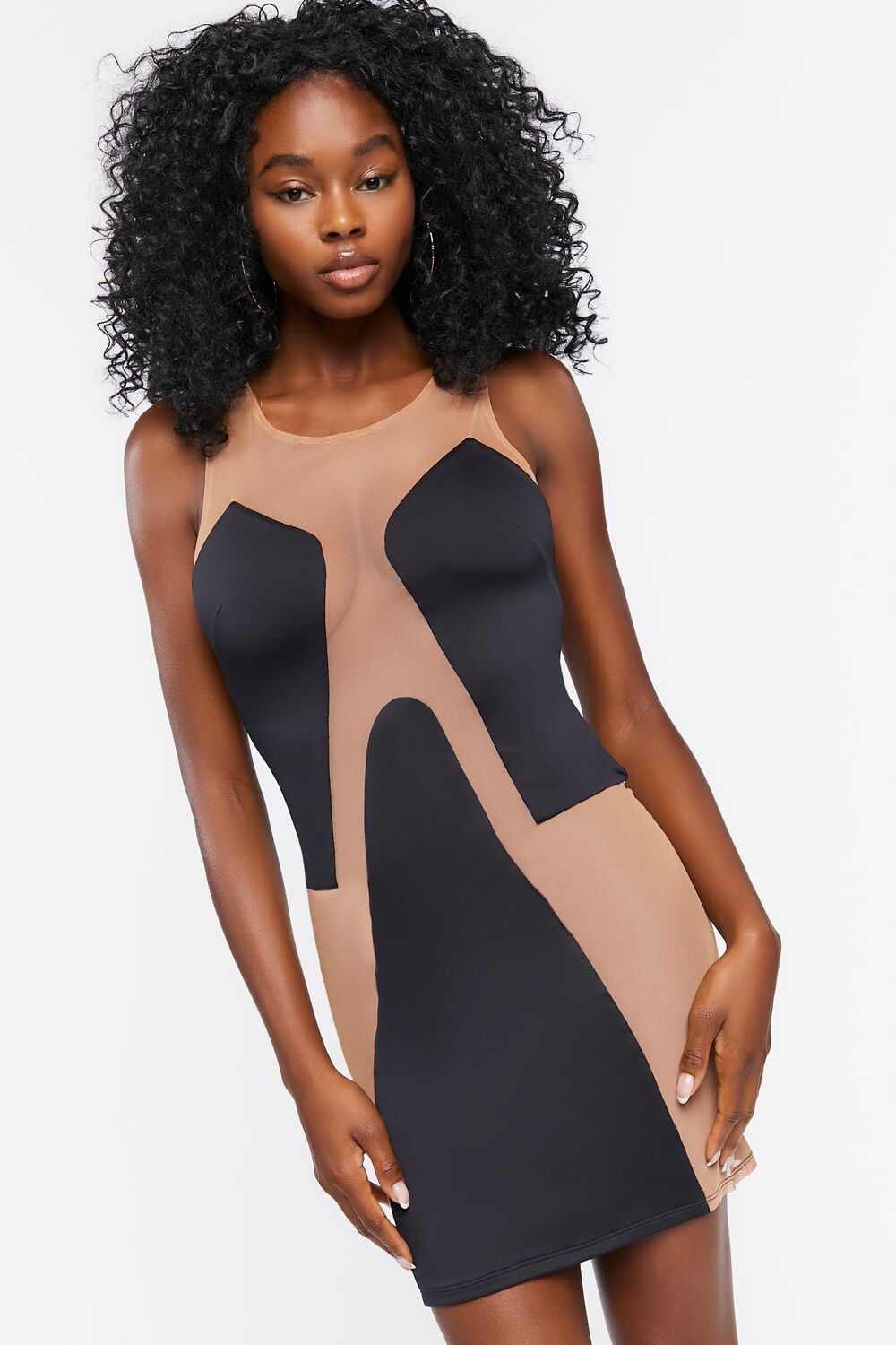 Mesh Panel Mini Dress | Forever 21 Women