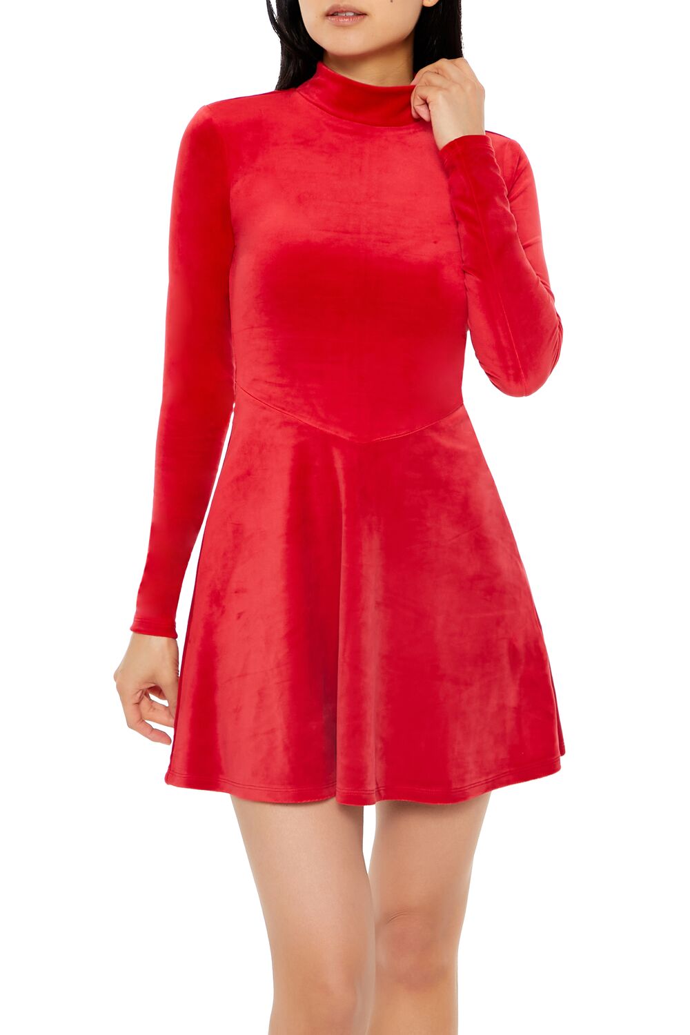 Velour Skater Mini Dress | Forever 21 Women
