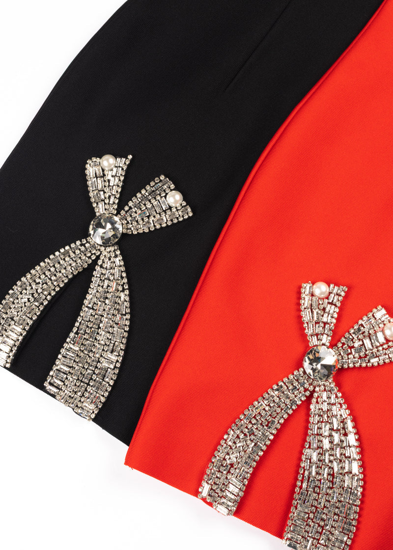 Rhinestone Bow Sweetheart Bodycon Mini Dress | Forever 21 Women
