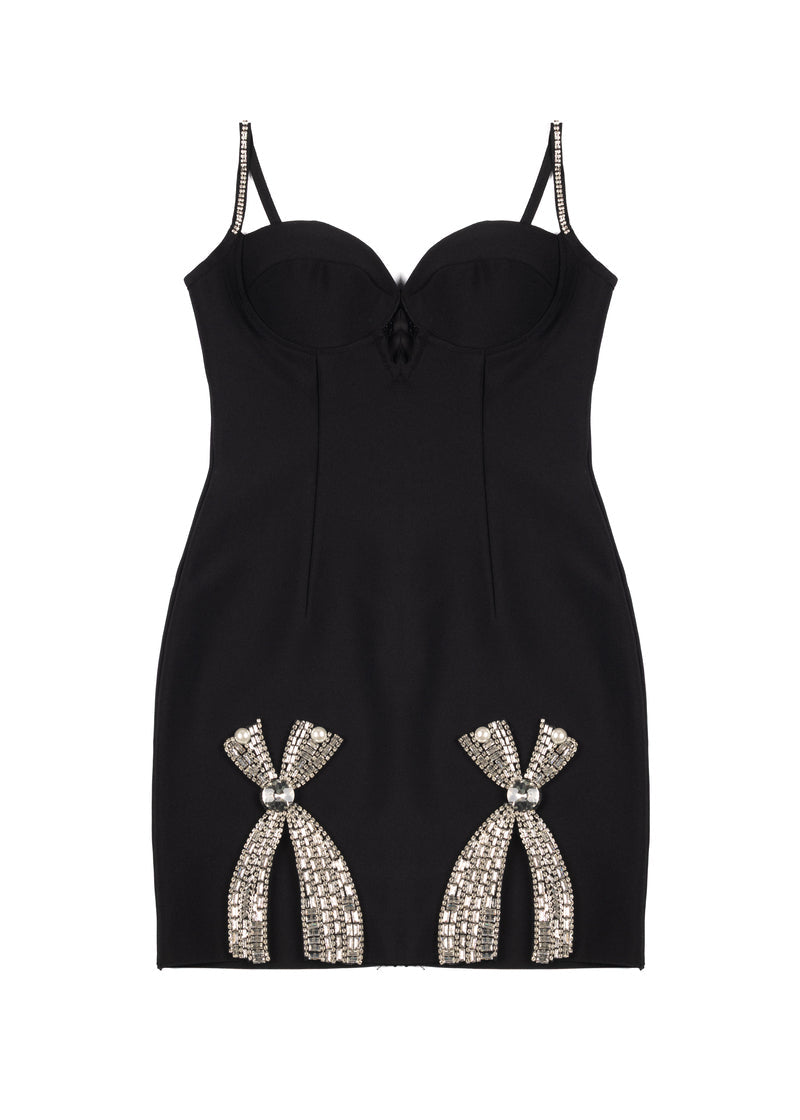 Rhinestone Bow Sweetheart Bodycon Mini Dress | Forever 21 Women