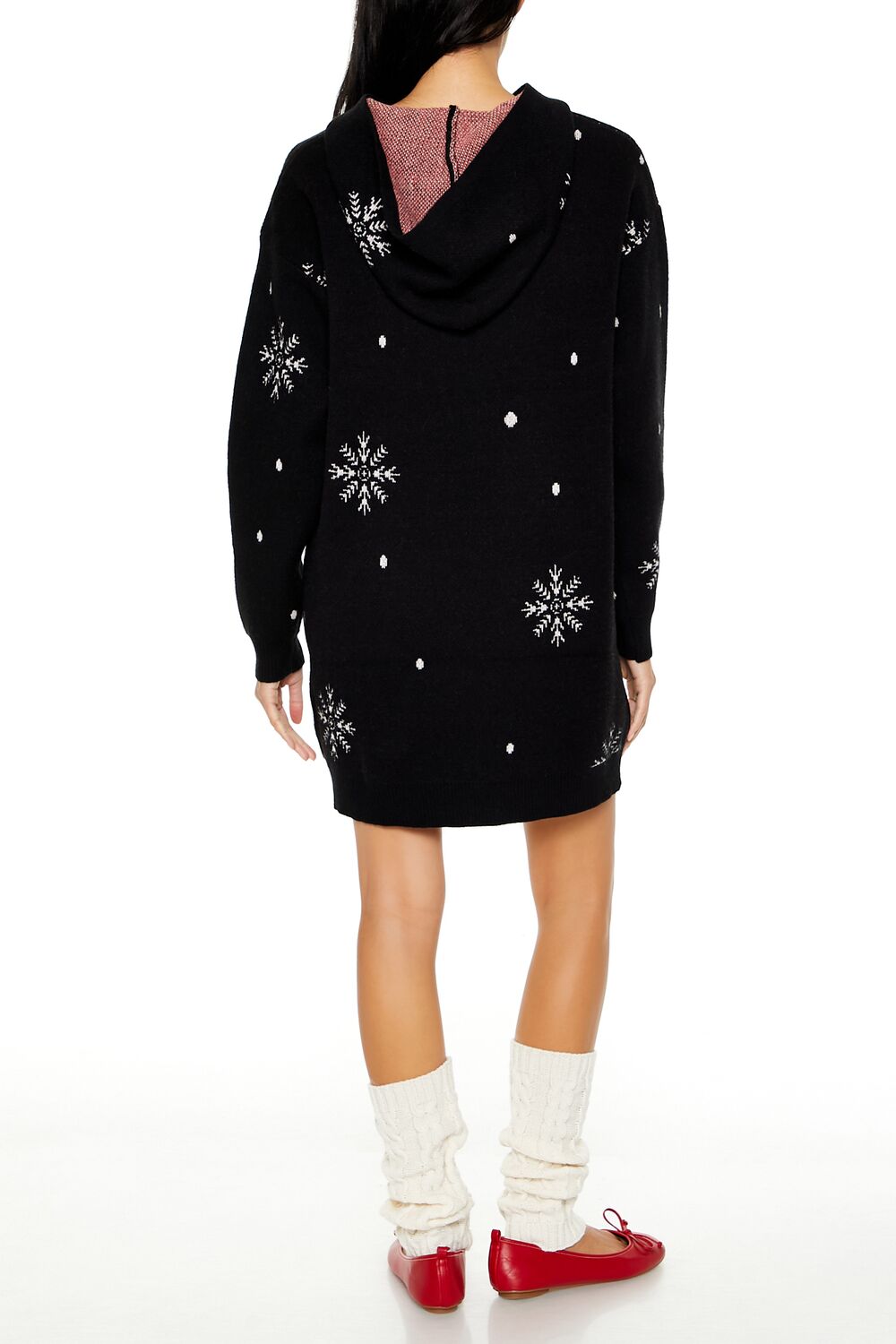 Hooded Christmas Mini Sweater Dress | Forever 21 Women