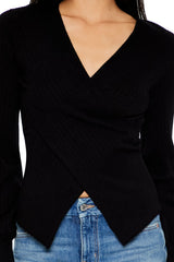 V-Neck Notched-Hem Sweater | Forever 21 Women