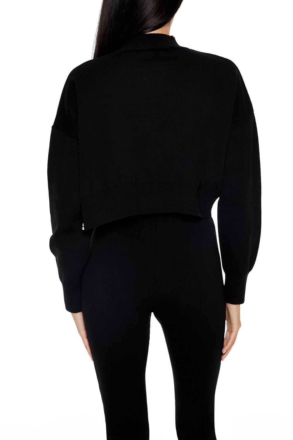 Faux Pearl-Trim Cropped Sweater | Forever 21 Women