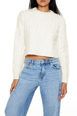 Cropped Cable Knit Sweater | Forever 21 Women
