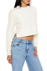 Cropped Cable Knit Sweater | Forever 21 Women