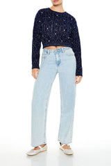Glitter Knit Rhinestone Sweater | Forever 21 Women
