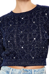 Glitter Knit Rhinestone Sweater | Forever 21 Women