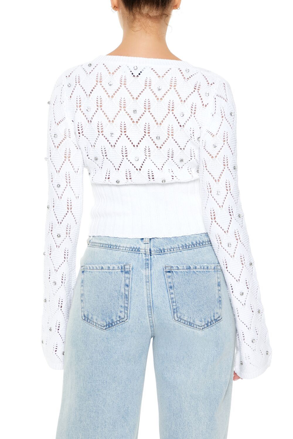 Rhinestone Cropped Sweater | Forever 21 Women