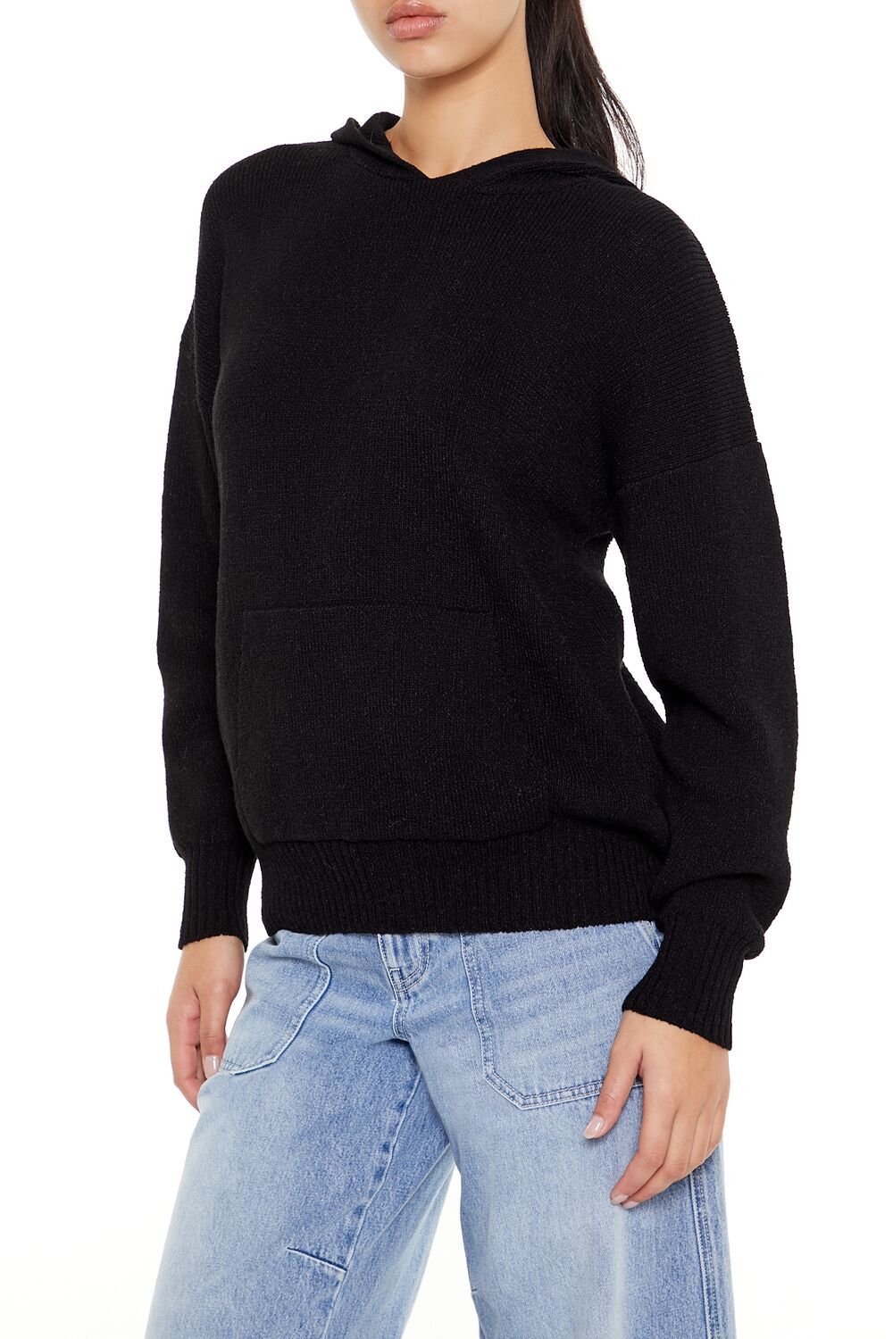 Hooded Drop-Sleeve Sweater | Forever 21 Women