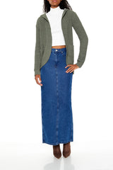 Hooded Open-Front Cardigan Sweater | Forever 21 Women