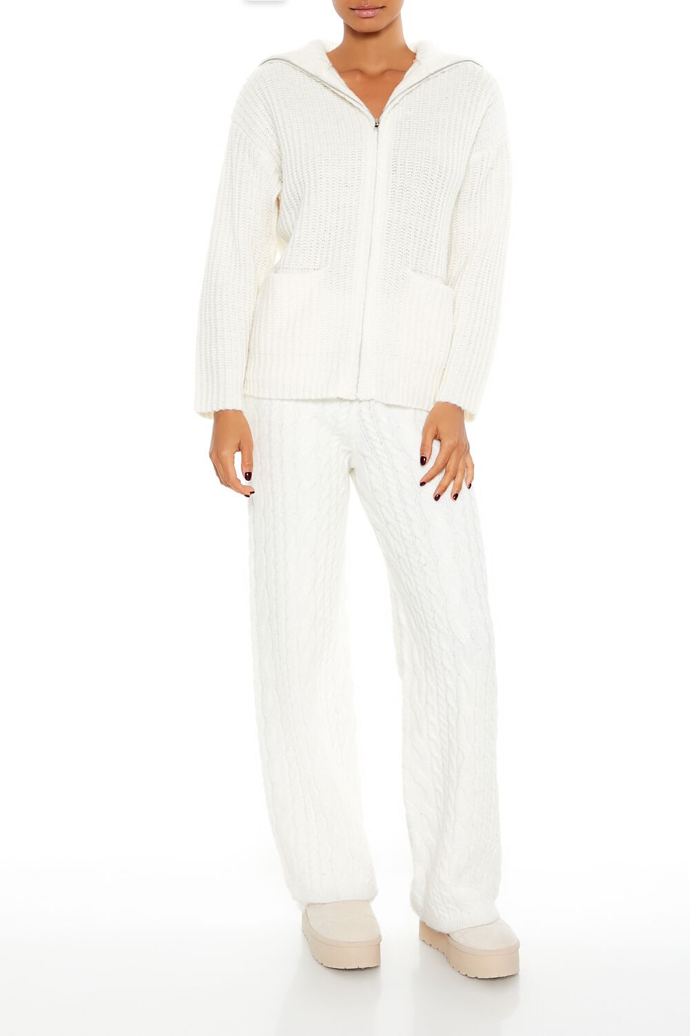 Ribbed Knit Zip-Up Sweater | Forever 21 Women