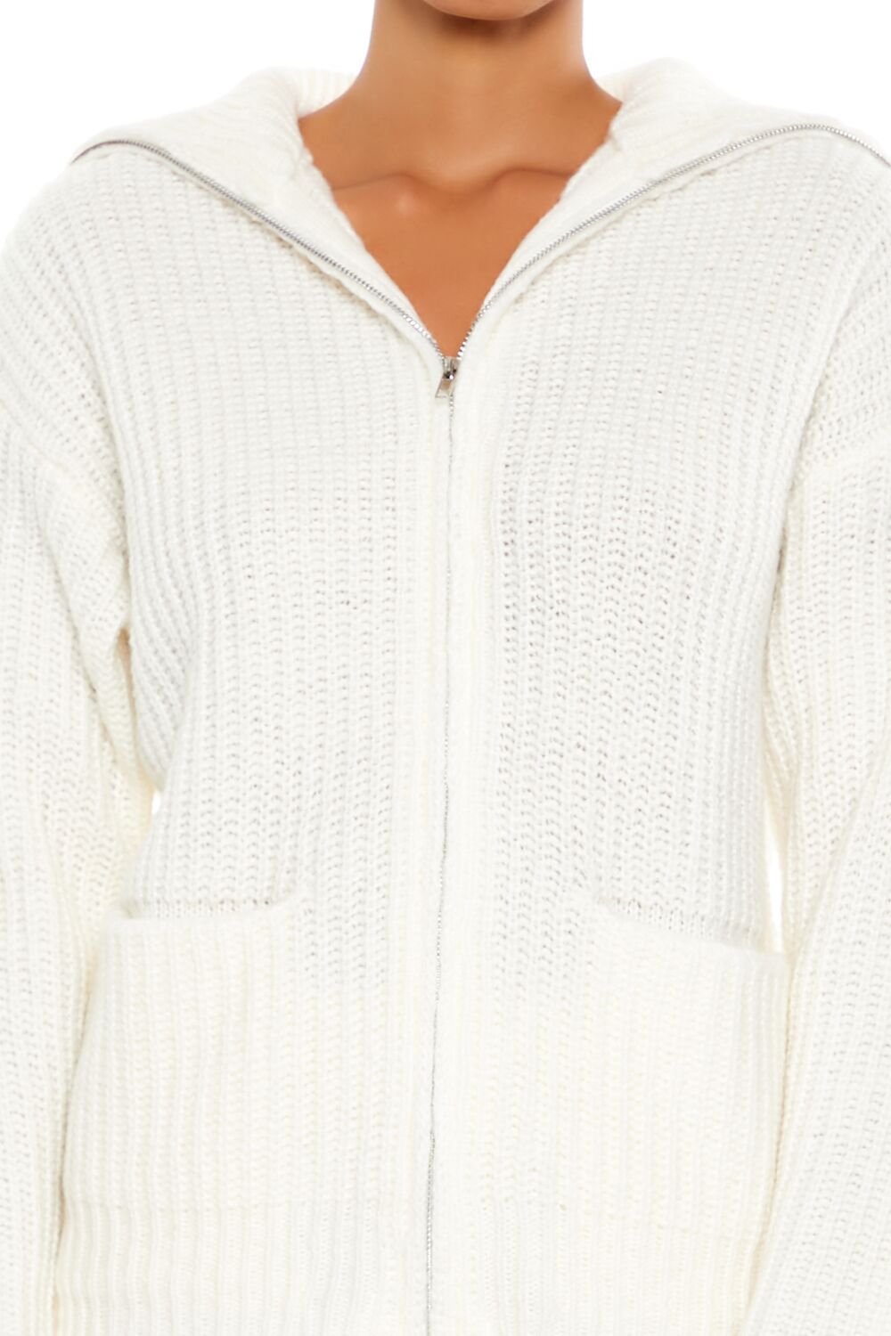 Ribbed Knit Zip-Up Sweater | Forever 21 Women