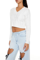 Cropped Cable Knit Sweater | Forever 21 Women