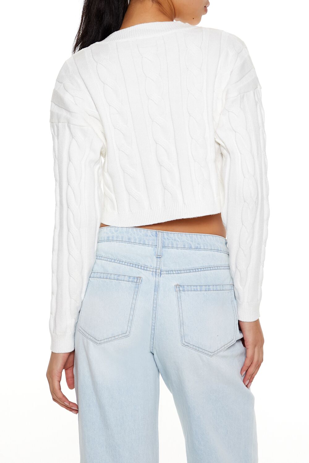 Cropped Cable Knit Sweater | Forever 21 Women