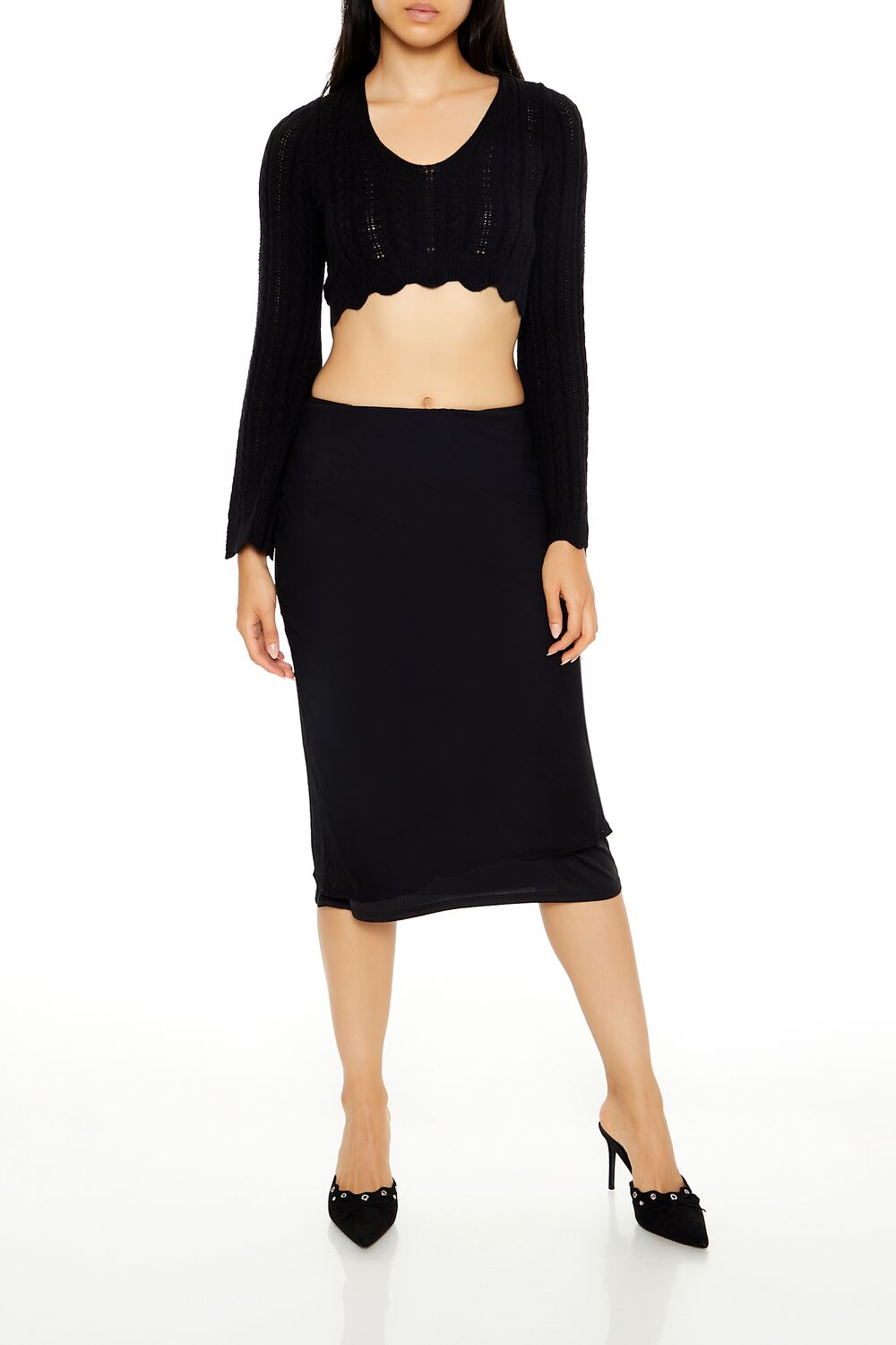 Lace-Up Cropped Sweater | Forever 21 Women