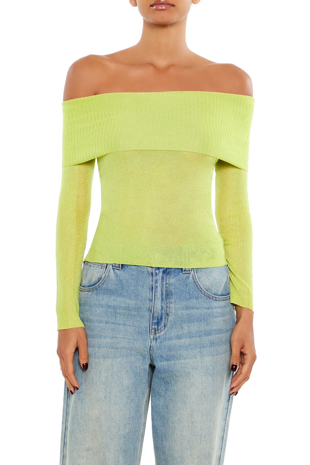 Foldover Off-the-Shoulder Sweater | Forever 21 Women