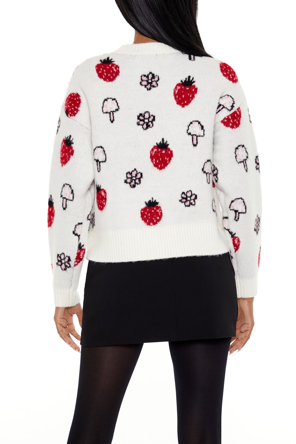 Strawberry & Mushroom Print Sweater | Forever 21 Women
