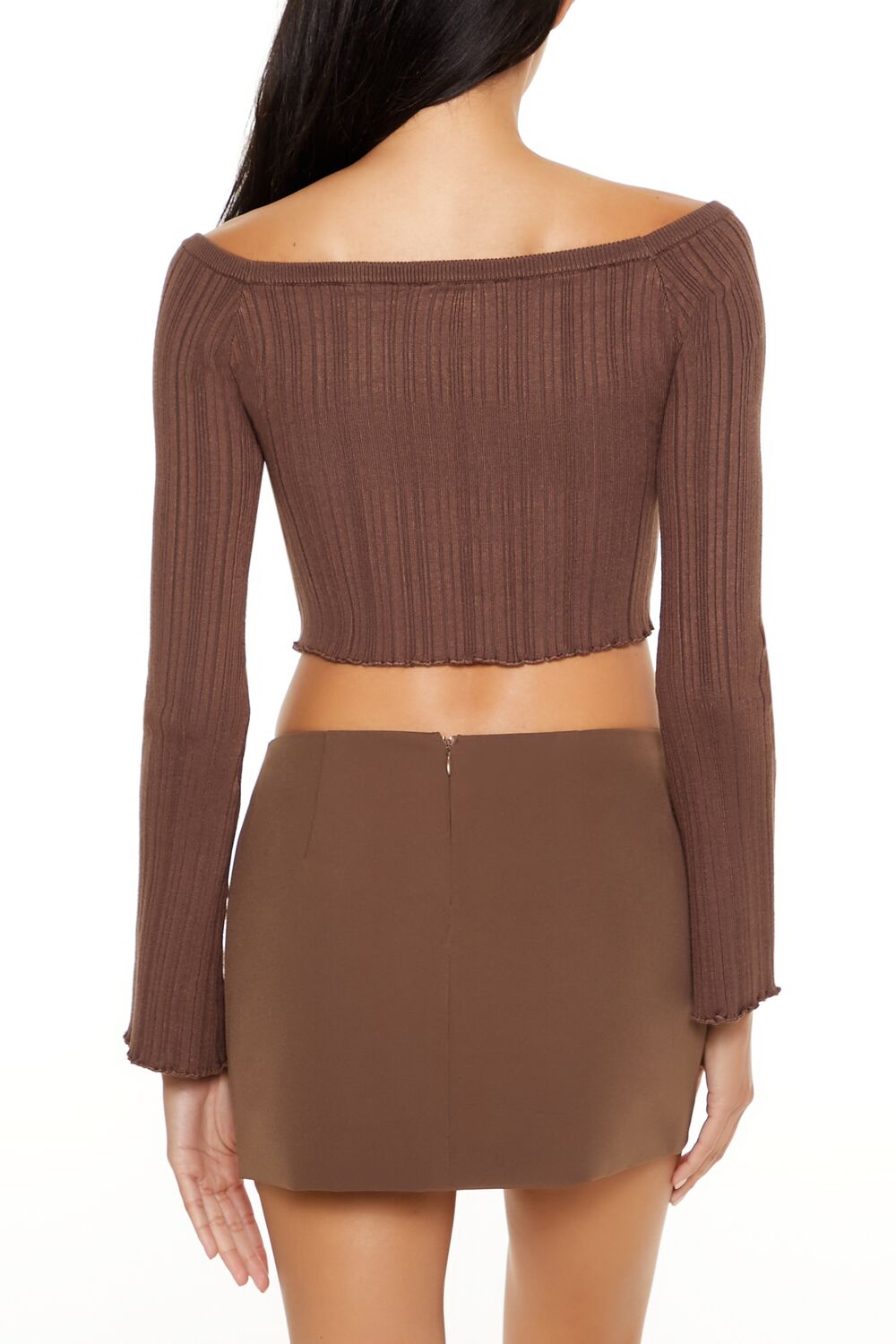 Off-the-Shoulder V-Hem Sweater | Forever 21 Women