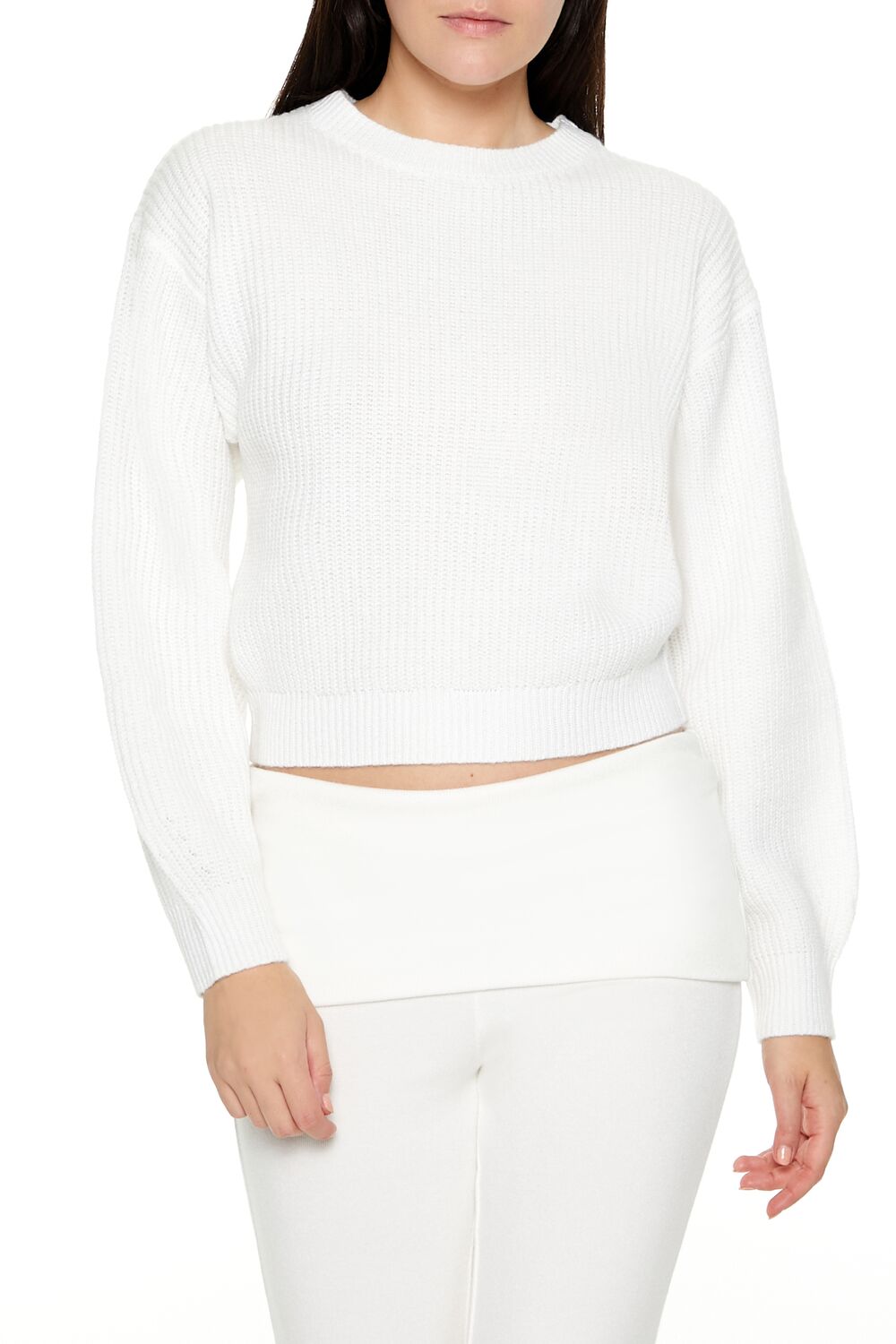 Cropped Drop-Sleeve Sweater | Forever 21 Women