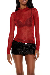 Sheer Glitter Turtleneck Sweater | Forever 21 Women