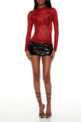 Sheer Glitter Turtleneck Sweater | Forever 21 Women
