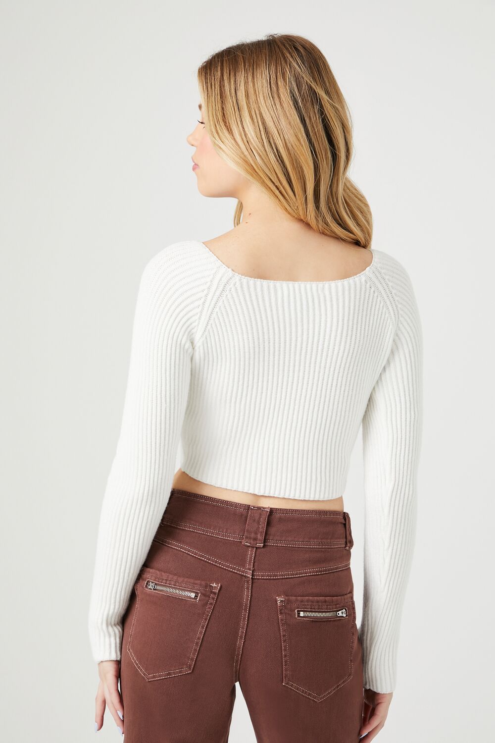 Cropped Rib-Knit Sweater | Forever 21 Women