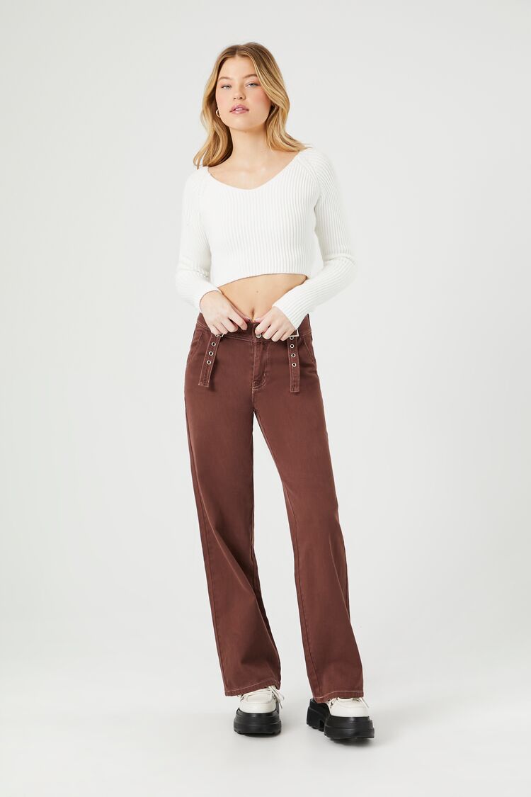 Cropped Rib-Knit Sweater | Forever 21 Women