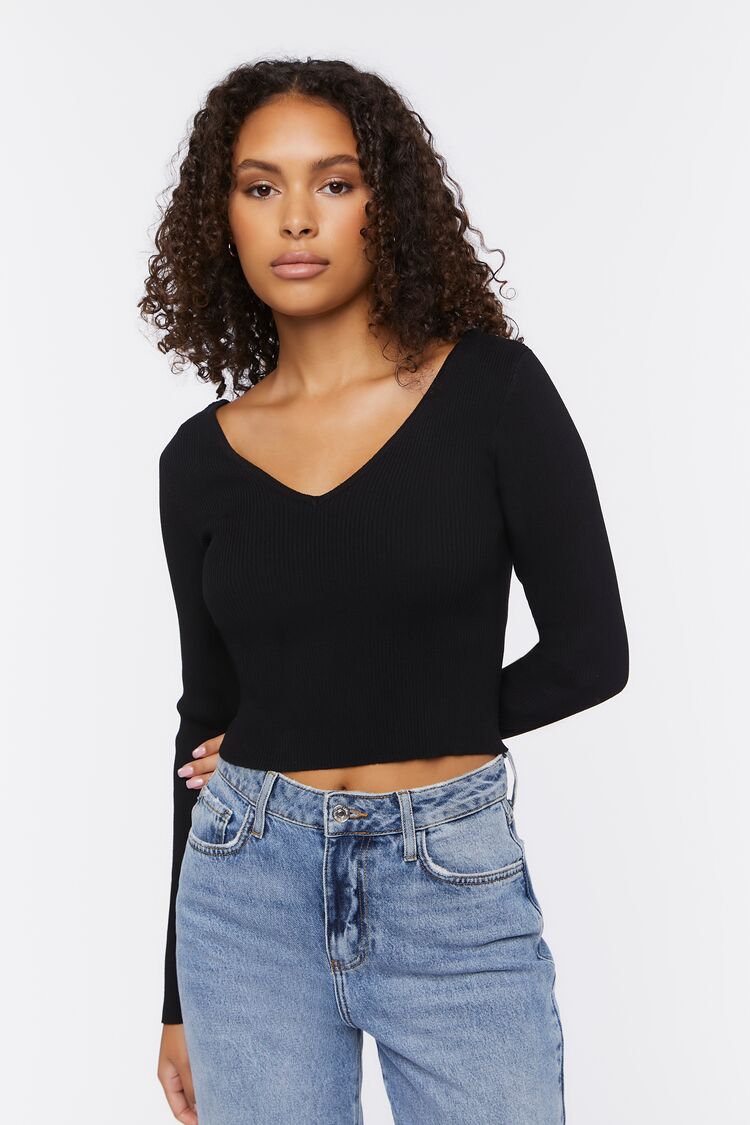 Ribbed Cropped Fitted Sweater | Forever 21 Women