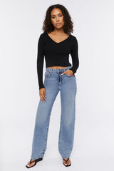 Ribbed Cropped Fitted Sweater | Forever 21 Women