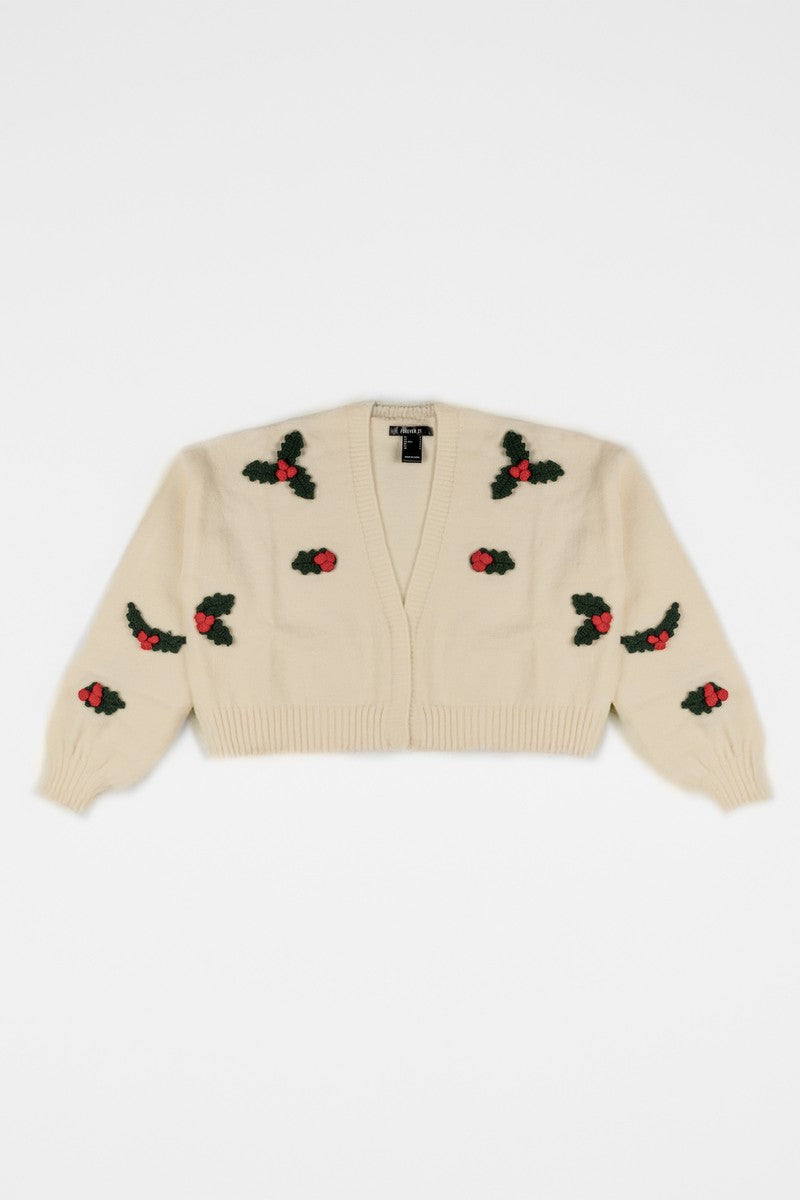 Holly Leaf Cardigan Sweater | Forever 21 Women