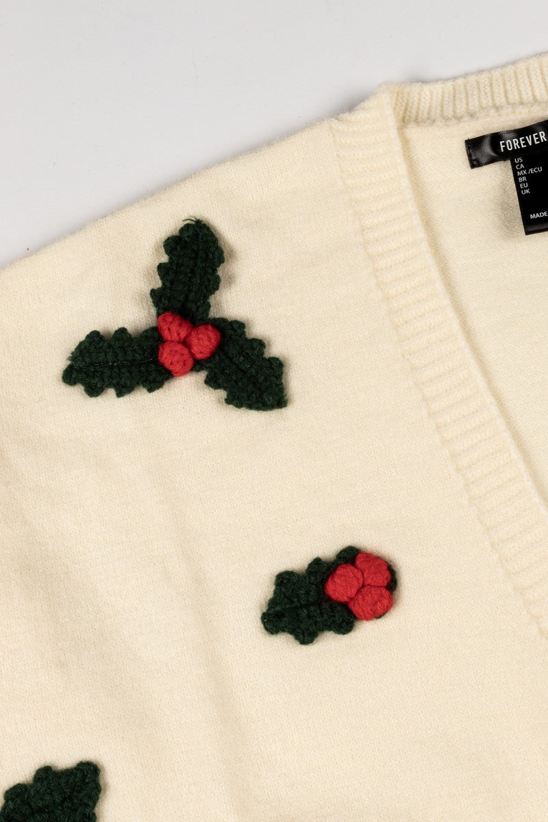 Holly Leaf Cardigan Sweater | Forever 21 Women